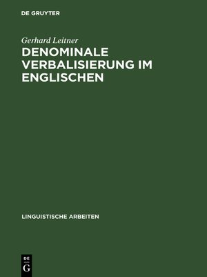 cover image of Denominale Verbalisierung im Englischen